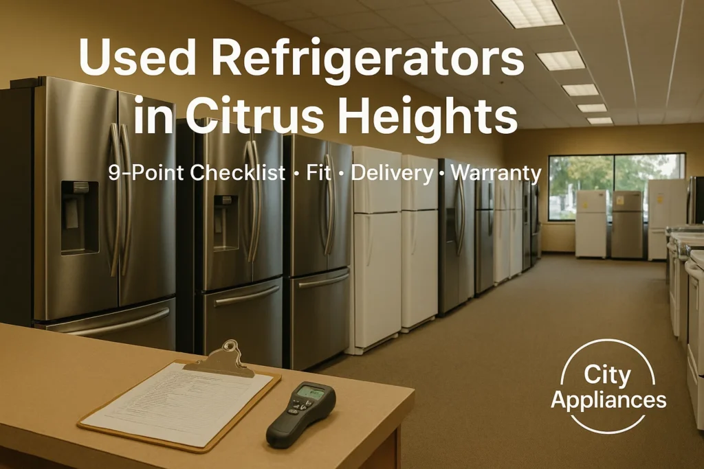 used refrigerators for sale in citrus heights appliance store