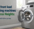 Used front load washing machine in Citrus Heights with open door in a bright, modern laundry room